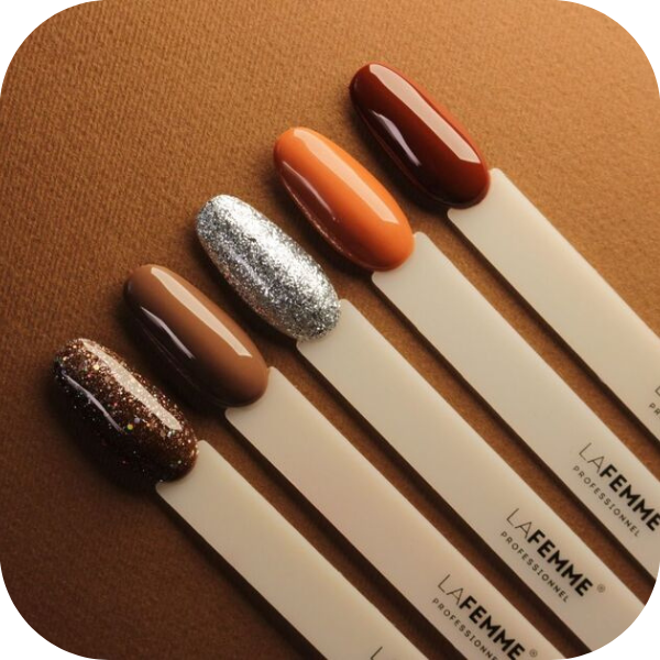 unghie autunnali eleganti argento