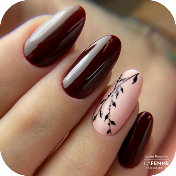 Nail art autunno 2025 rosso