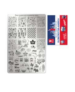 piastra per stamping a tema viaggio - globetrotter america