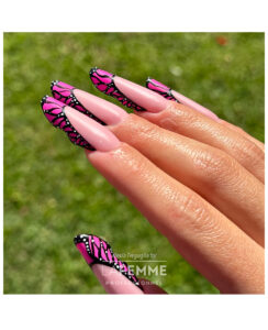 butterfly nails pink