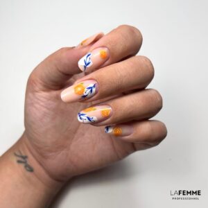 Unghie gel estive con arance