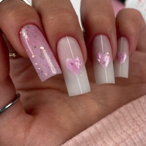 Nail Art San Valentino - Cuoricini