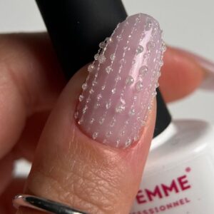 Nail Art Gocce di Top Coat e Filo