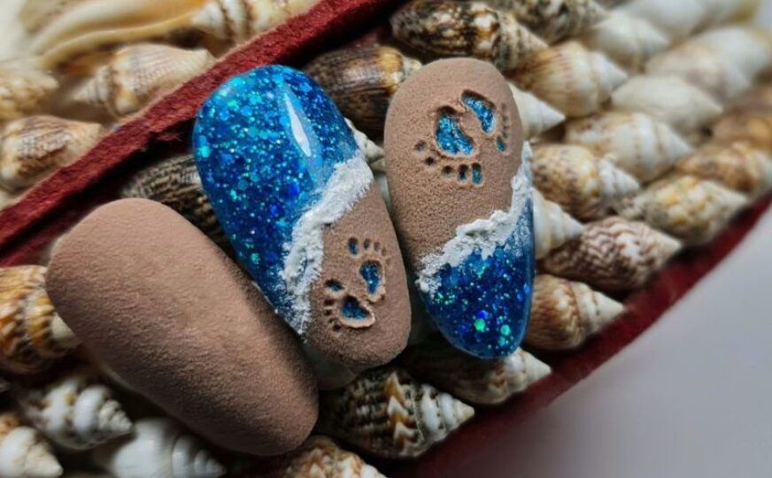 Nail Art Estiva Sabbia 3D