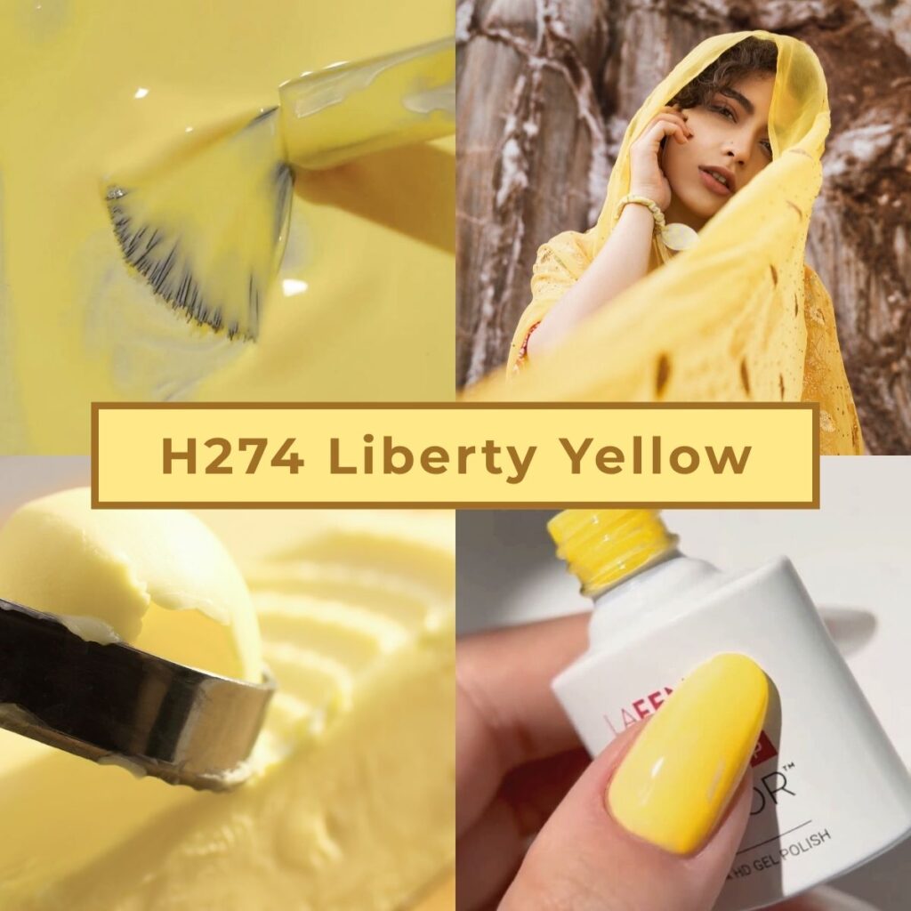 H274 giallo burro pastello chiaro semipermanente