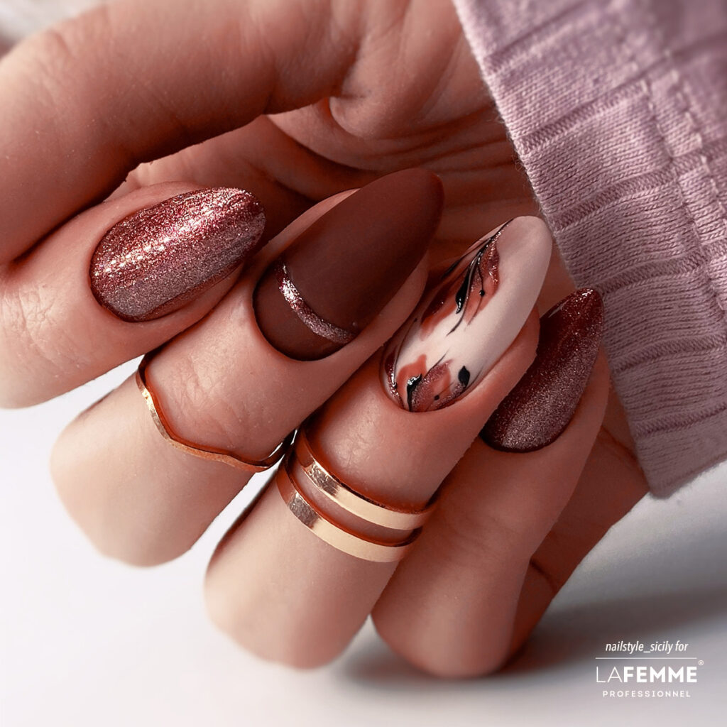 Semipermanente nmarrone cioccolato e cannella