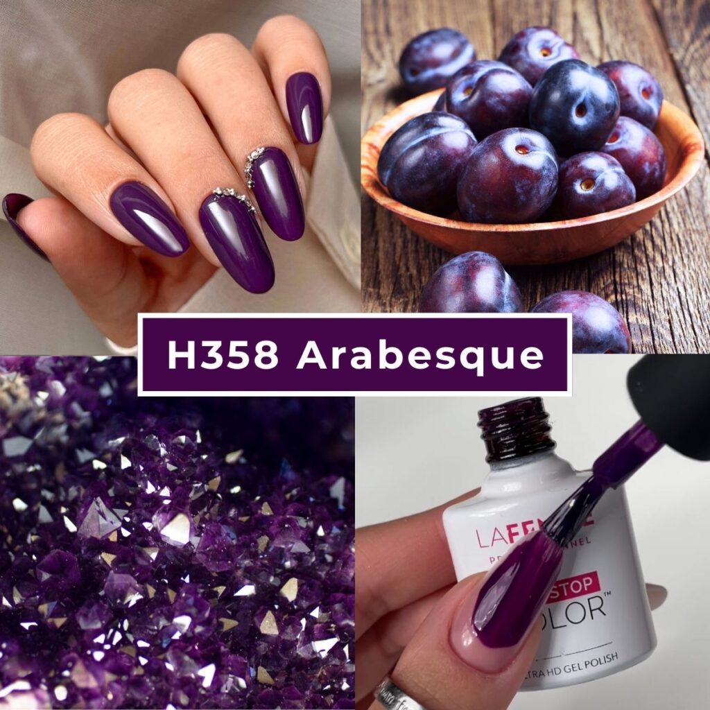 Smalto viola prugna ametista scuro ispirazioni autunno