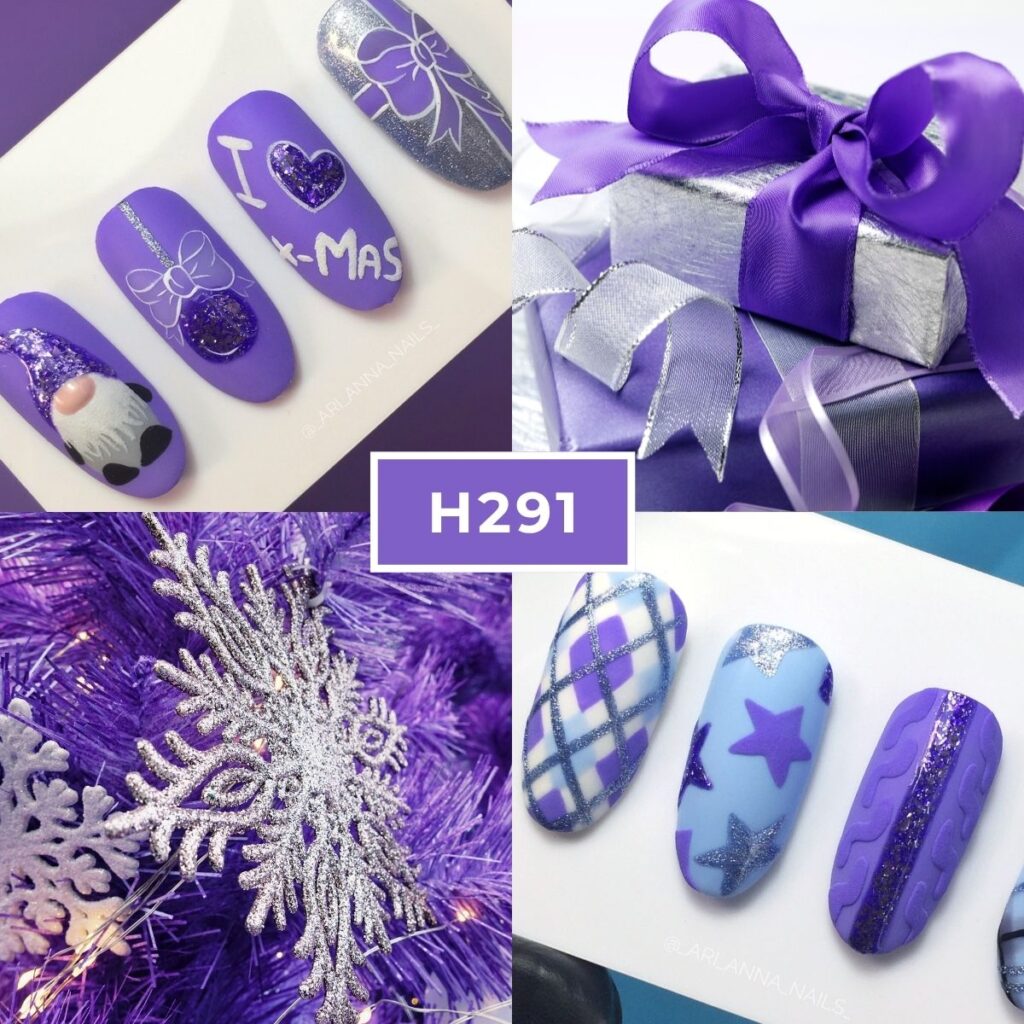 unghie natalizie viola